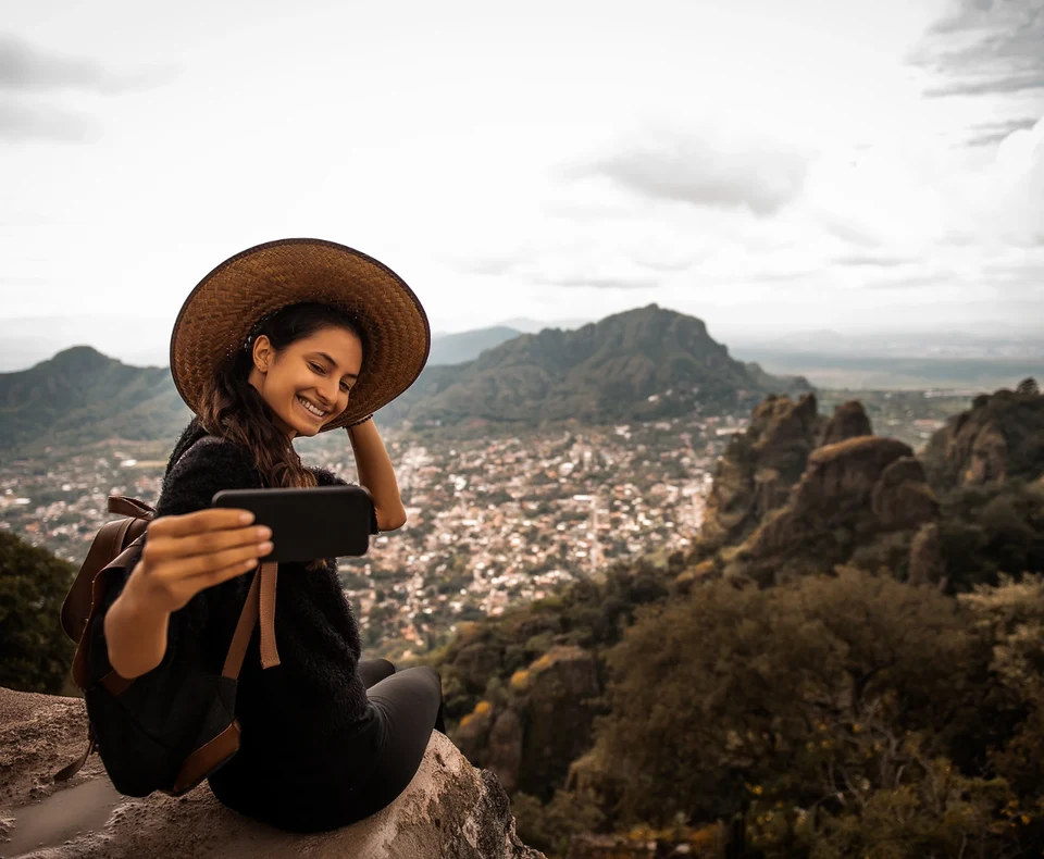 WAC Girl selfie Mountain.png
