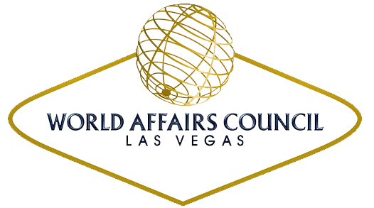 World Affairs Council Las Vegas globe-and-diamond logo.