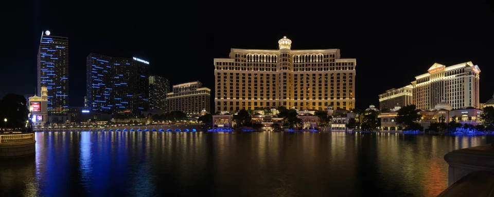 Bellagio waterfront and the Las Vegas resort landscape